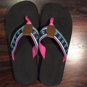 Flip Flops with Anchor print